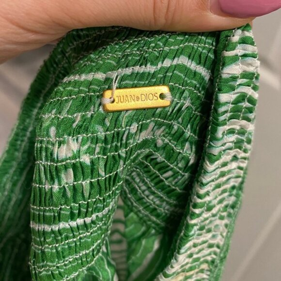 Juan De Dios San Cipriano Silk Pants Green Size Small - Picture 10 of 11